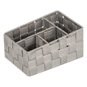 Coș de depozitare taupe tip rattan metalic cu 4 compartimente – poza 2