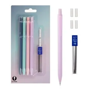 Set 9 Creioane Mecanice Pastel cu Radiera și Mine 0.7 mm – poza 2