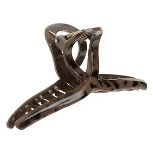 Clamă de păr leopard maro, 13 cm, stilizată