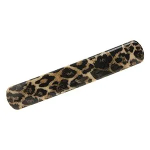 Clamă de păr cu model leopard, 9 cm, maro