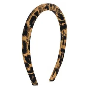 Bandă de cap puffy leopard maro pentru femei
