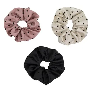 Set 3 Elastice de Păr Satinate cu Buline și Inimi pentru Femei – poza 2