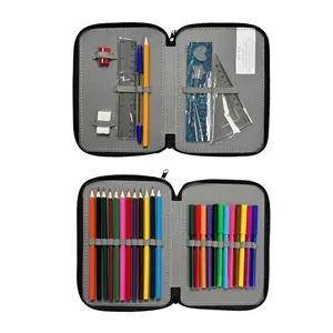Penar dublu echipat, Negru cu model tigru, 15x4x20cm – poza 3