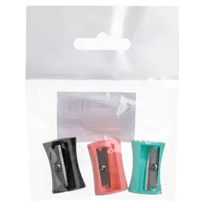 Set Ascutitori din Plastic, 3 buc, Somon, Verde si Negru, 2.5cm – poza 3
