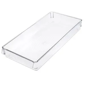 Cutie Organizatoare pentru Frigider și Congelator, Plastic Transparent cu Mâner