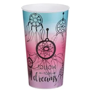 Pahar din Plastic cu Model Talisman de Vise, 650 ml, Multicolor
