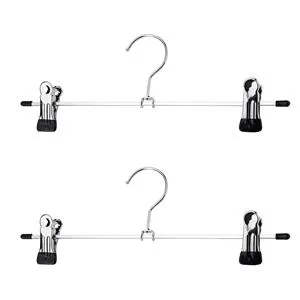 Umerase metalice cu clips pentru organizarea garderobei, set 2 buc