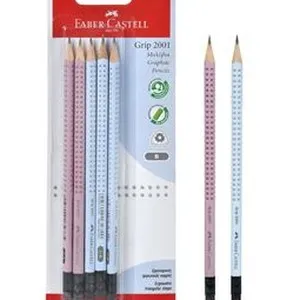 Set de creioane cu radieră, corp ergonomic și culori pastelate – poza 3