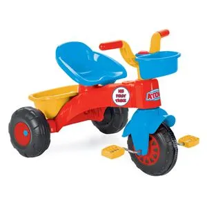 Tricicleta cu Cos pentru Copii, Rosu, Plastic