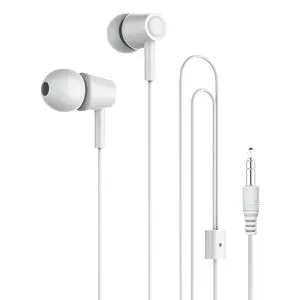 Căști audio tip dop, albe, cu mufă jack 3.5mm