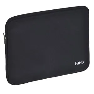 Husă neagră din material textil pentru tabletă de 11 inci cu fermoar