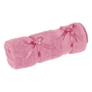 Prosop de baie din bumbac roz pentru spații relaxante și absorbție maximă