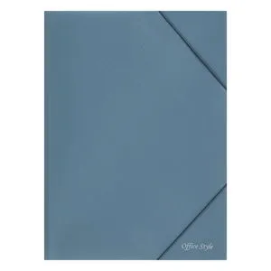Mapă din plastic bleu denim cu elastic, 24x33 cm