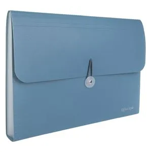Servietă de arhivare cu 13 compartimente, Soft Touch, Bleu, 33.5x4x24cm