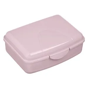 Caserolă plastică roz 1.35L cu închidere clips pentru congelator