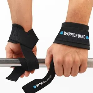Curele pentru ridicarea greutăților, 1 pereche, negre, nailon, 58 cm