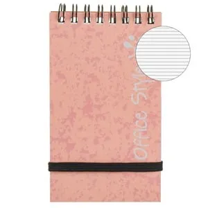Carnetel de notite A7 somon cu elastic, 50 file liniate