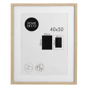 Tablou Decorativ cu Ramă din Lemn Natural și Paspartu 40x50 cm