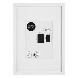Tablou Decorativ cu Paspartu din Lemn Alb 21x30cm – poza 2