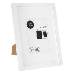 Tablou Decorativ cu Paspartu din Lemn Alb 21x30cm – poza 4