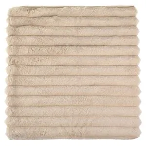 Fată de pernă decorativă flanel, Bej, 45x45 cm