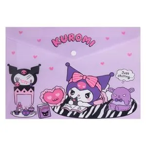 Mapă cu capsă, Design Kuromi, 33x24 cm, Mov