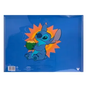 Mapă cu capsă și model Stitch, 33x24 cm, albastru-portocaliu – poza 3