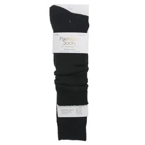 Sosete lungi negre cu dungi reliefate pentru femei
