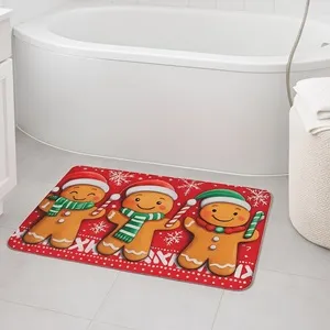 Covoră de baie cu model Om de Turta Dulce pentru Crăciun