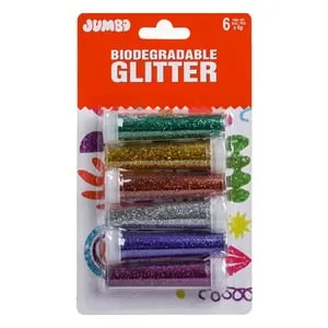 Set sclipici colorate pentru proiecte creative, 6 tuburi multicolor