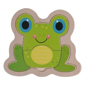 Puzzle din lemn broscuta verde pentru dezvoltarea gândirii logice