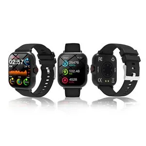 Smartwatch cu Ecran Tactil, Negru, Funcții Multiple de Monitorizare și Sport