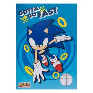 Caiet A5 de Matematică cu Model Sonic – 40 de File cu Pătrățele Mari