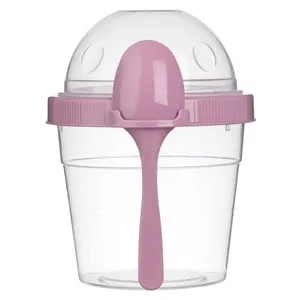 Caserola dublă plastic fără BPA pentru transportul alimentelor take away