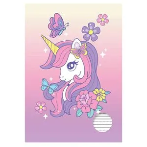 Caiet A5 cu Coperta Unicorn, 20 File, Multicolor