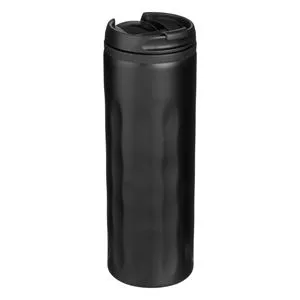 Pahar Cafea Metalic 450ml cu Capac și Gura de Scurgere