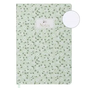 Carnet de Notite A5 cu Coperta Floral Verde Menta, 80 File – poza 2