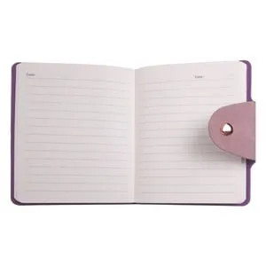 Carnetel Note A6 cu Coperta PU Roz si Capsa Magnetica, 80 File Liniate – poza 3