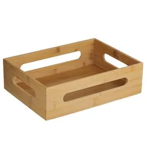 Cutii Organizatoare din Bambus cu Manere - Design Natural și Funcțional