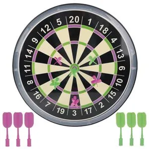 Tinta de darts cu LED si 6 sageti magnetice, Ø41 cm