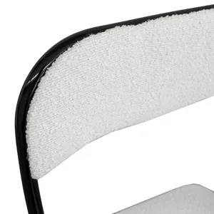 Scaun Pliabil Metalic Negru Alb 44x47x80cm – poza 5