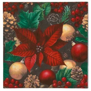 Servetele de Crăciun cu Două Straturi - Model Vasc 40x40cm