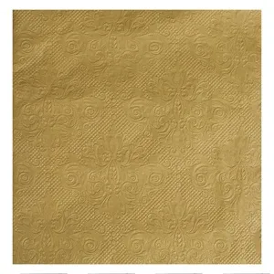 Servetele de Masa de Craciun cu 2 Straturi de Culoare Aure cu Model Reliefat 33x33cm - 20buc – poza 2