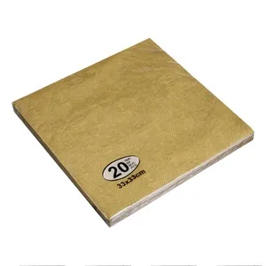 Servetele de Masa de Craciun cu 2 Straturi de Culoare Aure cu Model Reliefat 33x33cm - 20buc – poza 4