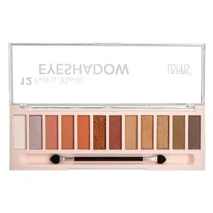 Paletă Fard de Ochi cu 12 Nuanțe Maro, Matte și Glitter, 13g – poza 3