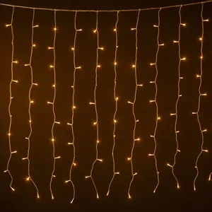 Perdea cu Becuri LED Interconectabile Interior & Exterior 2m Alb Extra Cald