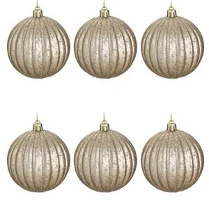 Set Globuri de Crăciun Sampanii Mercury - 6 buc