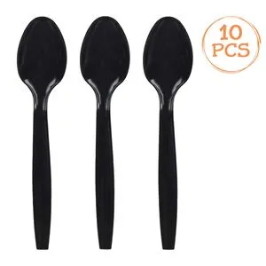 Set de 10 Lingurite Reutilizabile din Plastic pentru Petreceri