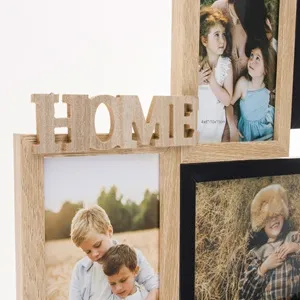 Ramă foto colaj din lemn pentru 8 poze cu mesaj Home Sweet Home – poza 3