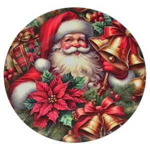Platou Decorativ Vintage Crăciun cu Santa Claus